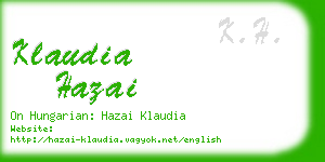 klaudia hazai business card